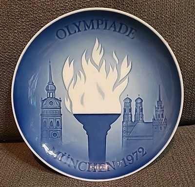Royal Copenhagen OLYMPIC GAMES MUNICH 1972 First Issue 7 1/2'' Plate Denmark B&G