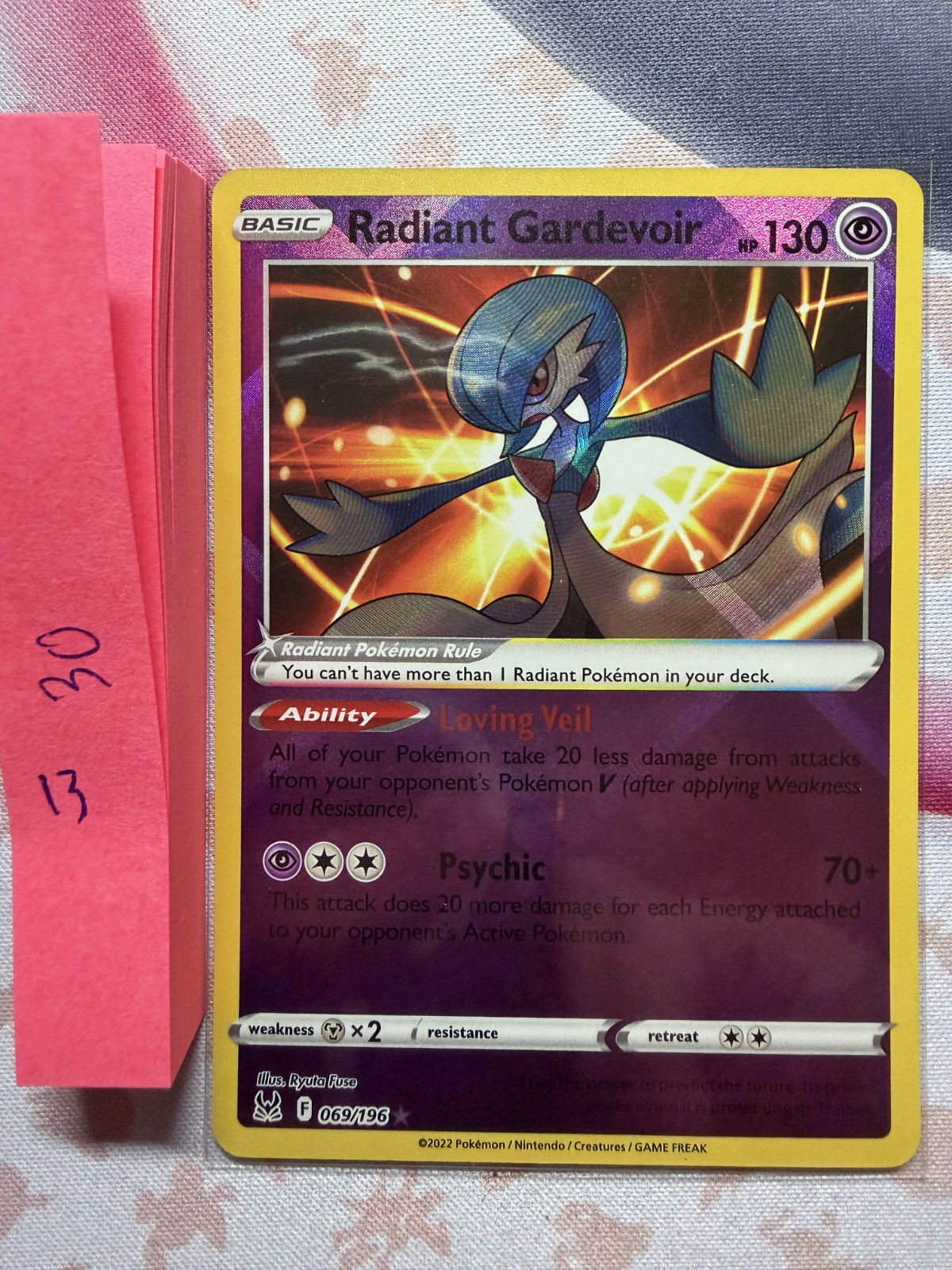 Pokémon TCG Radiant Gardevoir 69/196 Rare Holo NM