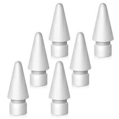 Compatible with Apple Pencil 1st/2nd Gen Replacement Nibs for iPad 6-Pack White 