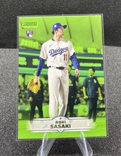 2025 stadium club - Roki Sasaki rookie line green foil 