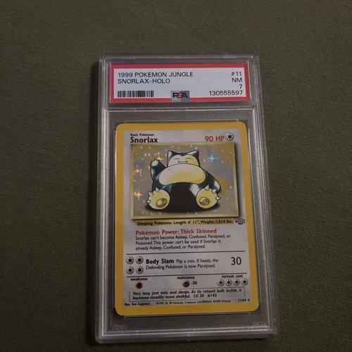 PSA 7 Snorlax Holo Rare Jungle 11/64 Pokémon Card