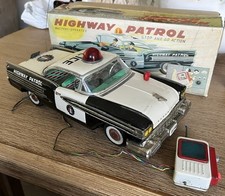 Vintage tin toy police car HTC Japan