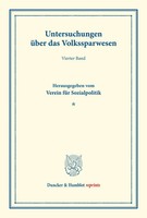 Untersuchungen üBer Das Volkssparwesen. / Taschenbuch VII Deutsch 2014
