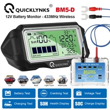 QUICKLYNKS BM5-D Digital LED Battery Health Analyzer Charging Tool Battery Test