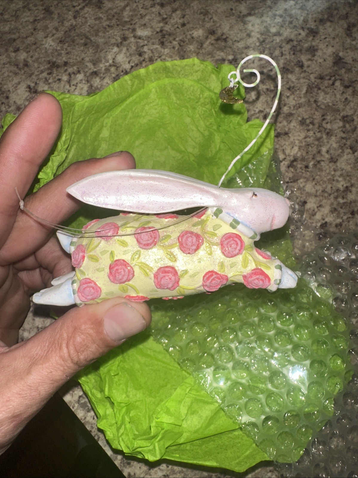 Krinkles Patience Brewster Joyful Rabbit Christmas Ornament