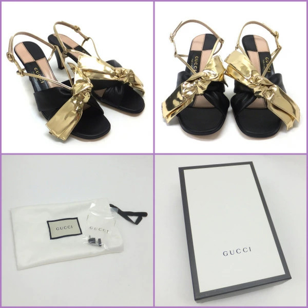 GUCCI "Ribbon Sandals" [Size: 36.5 (Japanese size: approx. 23.5cm)] 575842/Black thumbnail 6