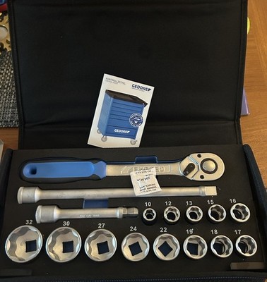 Gedore TC 19-MU-10 Socket Set 1/2'' Drive, 16 pcs