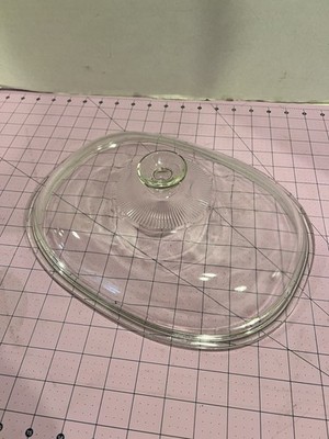 Vintage Pyrex F12C Glass Oval 1.5 qt Casserole Lid Only Replacement Glassware
