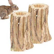2pcs Natural Papaya Rabbit Chew Sticks Bunny Teeth Care Toys For Small Pets