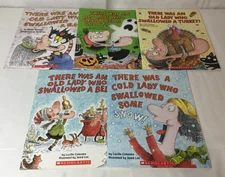 Lot of 5 There Was An Old Lady Who Swallowed... Picture Books Lucille Colandro