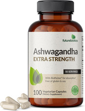 Ashwagandha Extra Strength Stress  Mood Support with Bioperine - Non GMO Formul