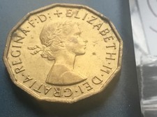 1967 UNC Elizabeth II British Threepenny uncirculated 3d