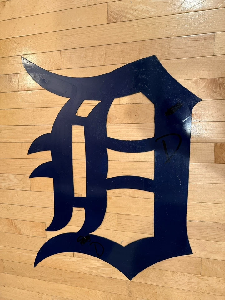 💙RARE Detroit Tigers HUGE 28" Metal Heavy Old English D Logo Sign MLB Baseball - Image 2 of 4