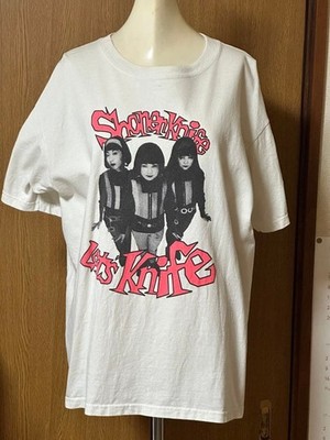Rare Shonen Knife Band Let Knife Short Sleeve White S-5XL Shirt XS234