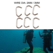 6Pcs Scuba Diving Bungee Clips C Buckle Keeper BCD Accessories Diving Equipment