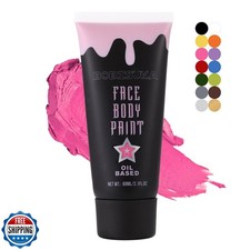 BOBISUKA Pink Face Body Paint, High Pigmented Oil-based Painting Kit, Creambl