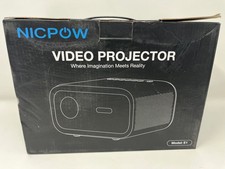 NICPOW 1080P Projecteur WiFi Bluetooth 4K Prise en charge Auto Focus Keystone Gris