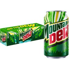 Mountain Dew Soda, 12 Fl Oz Cans (Pack of 12) 12 12), Clear