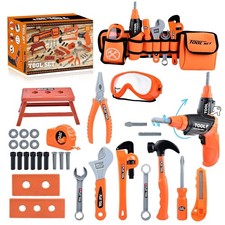 Kids Tool Set Toddlers Tool Kit Tool Belt for Kids 3/4 Year Old Construction
