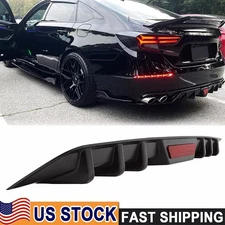 Rear Lower Bumper Diffuser Lip Spoiler Splitter Body Trim For Honda Accord Coupe