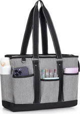 Teacher Tote Bag with Padded Laptop Sleeve, Teacher Work Shoulder Bag for Office
