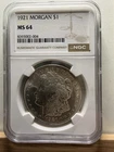 1921 $1 Morgan Dollar NGC MS64 Brilliant Uncirculated