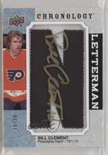 2018-19 Chronology Letterman Letter Relics 10/20 Bill Clement Patch Auto 2js