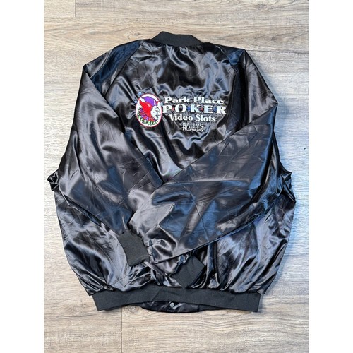Vintage Westark Bally’s Atlantic City Casino Poker Slots Bomber Jacket Size XL - Picture 2 of 5