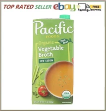 Pacific Foods Organic Vegetable Broth, Plant Based, 32 oz Carton