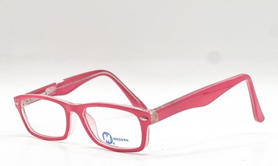 NEW MODERN CARE PINK CRYSTAL AUTHENTIC EYEGLASSES 45-15