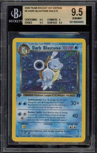 Pokemon Dark Blastoise Team Rocket 1st Edition Holo Rare #3 BGS 9.5