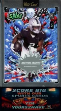 2025 Wild Card Splat - ASHTON JEANTY RC COLOR MATCH 1/1 Red White Blue RAIDERS