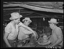 Kimble County Texas 1940 oveja cabra esquiladora hoja afiladora en rancho