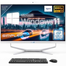 All In One 24" Fhd Touch I7 8Th Gen Win11 Ram 64 Gb Ssd 4 Tb Pc Fisso Webcam 2K