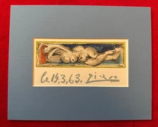 Pablo Picasso, Femme Nue Couchee, Original Stone Lithograph 1964, Vintage, Rare