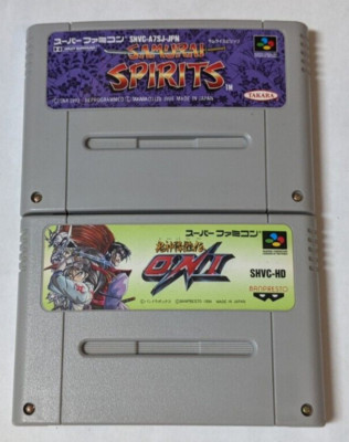 Nintendo Super Famicom Lot of 2 - Samurai Spirits & Oni - DCcx103