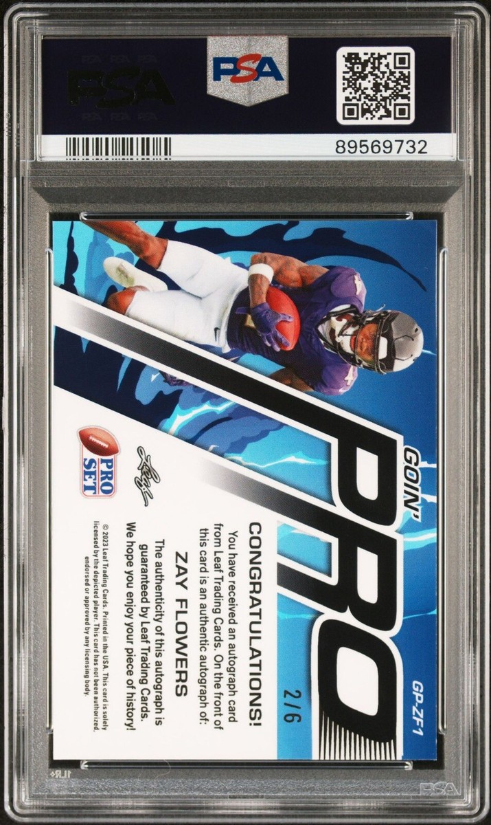 2023 Pro Set Metal RC Zay Flowers Goin' Pro AUTO Purple