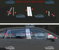 For Toyota RAV4 2021-2024 Bright Silver Steel Pillar Post Cover Door Trim 14pcs