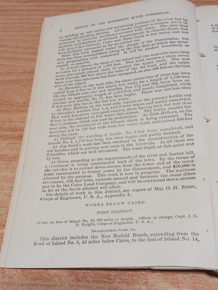 Mississippi River Commission Report, 1885 Government Report eBay