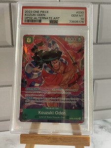 PSA 10 Kouzuki Oden OP02-030 SR Alt Art English One Piece Paramount War 2023