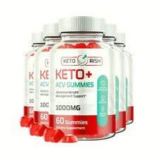 5-Pack Keto Rish ACV Gummies, KetoRish ACV Gummies for Weight Loss 300 Gummies 