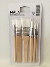 Kids"Painting Brushes" Set of 6 Water Color Brushes in Synthetic Fiber