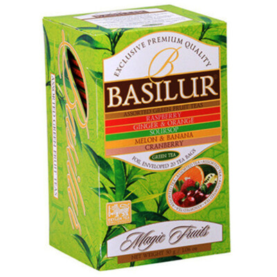 Basilur Tee Set Magic Fruits 5 Teesorten 25 Teebeutel Grüntee Früchtetee