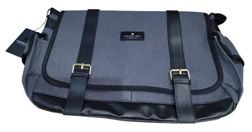 LONDON FOG Canvas Messenger Bag 100TH ANNIV Edition Shoulder Strap - Denim - NEW - Picture 4 of 16