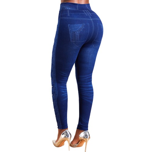 2Pcs Ladies Womens Stretchy Denim New Look Skinny Jeggings Leggings Plus Size - Picture 23 of 65
