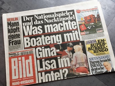 BILD Zeitung 05. Juni 2012 / 06. / 05.06.2012 / Gina Lisa Boateng Hotel