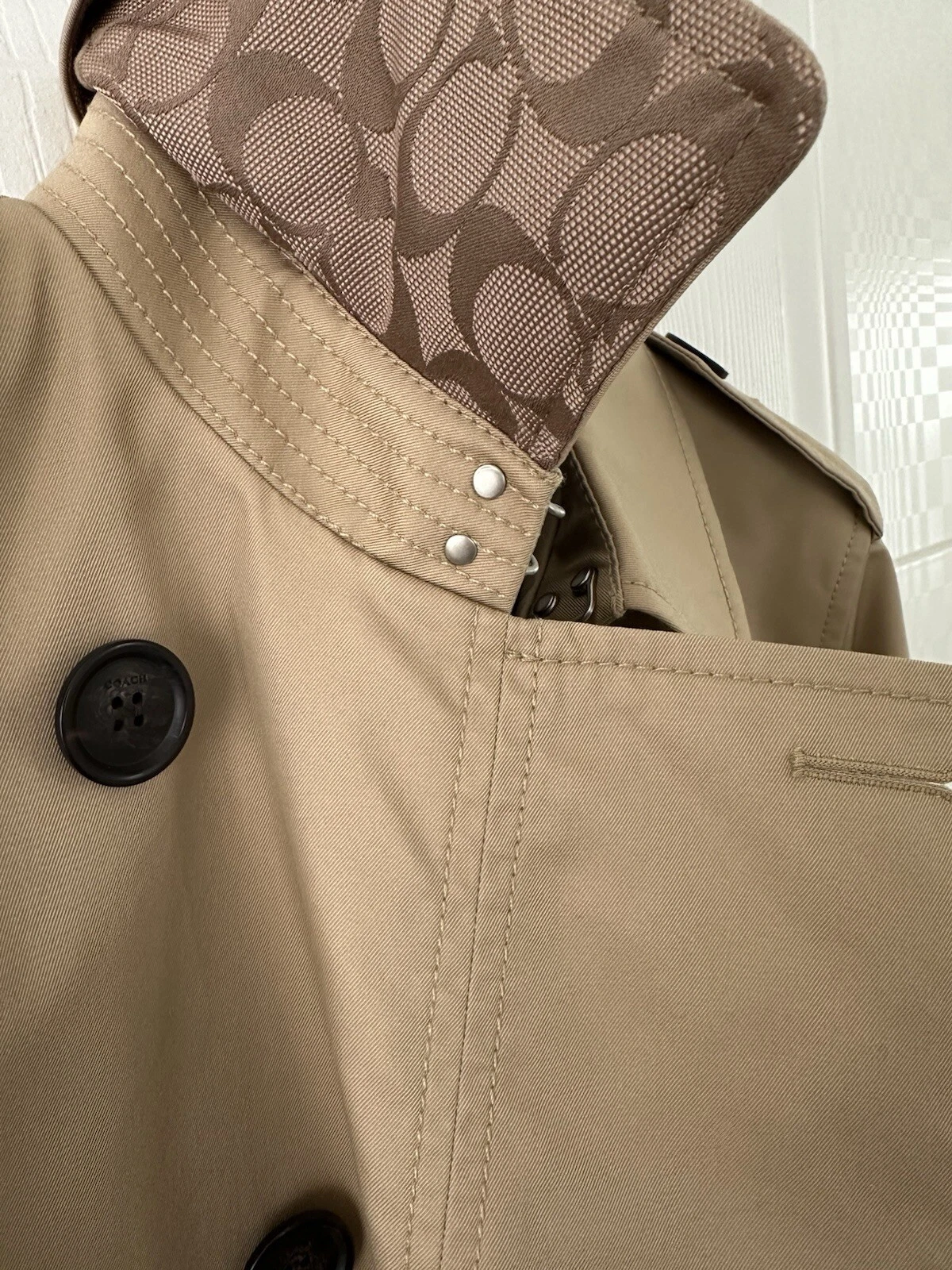 Cappotto trench Coach tinta unita medio taglia S