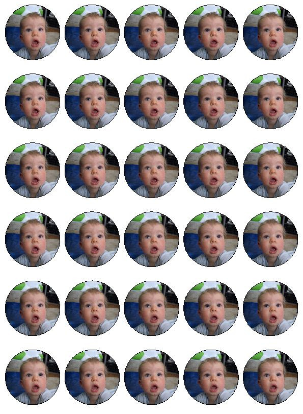 30 adornos comestibles personalizados para cupcakes oblea de arroz tarjeta pastel precortado