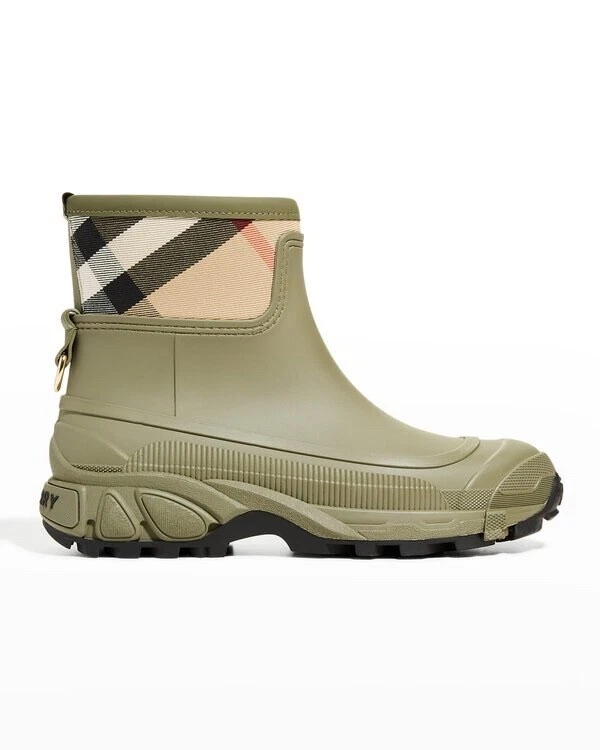 Burberry Kids Mini Flinton Check Rain Boots