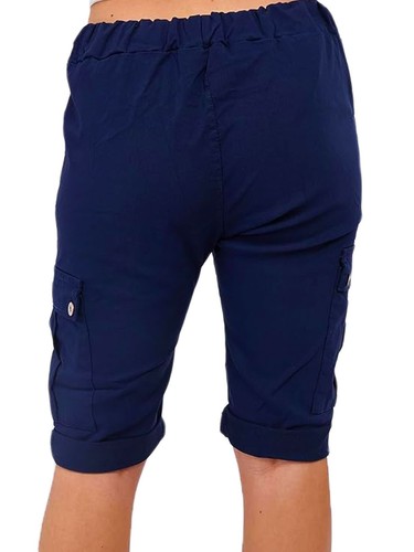 Pantaloni donna Magic Shorts italiani Lagenlook donna casual elasticizzati stile jogger - Foto 24 di 41